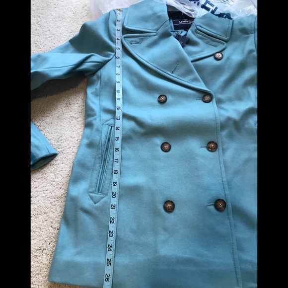 Lands End Wool Peacoat Evening Shore 6 - Picture 8 of 8